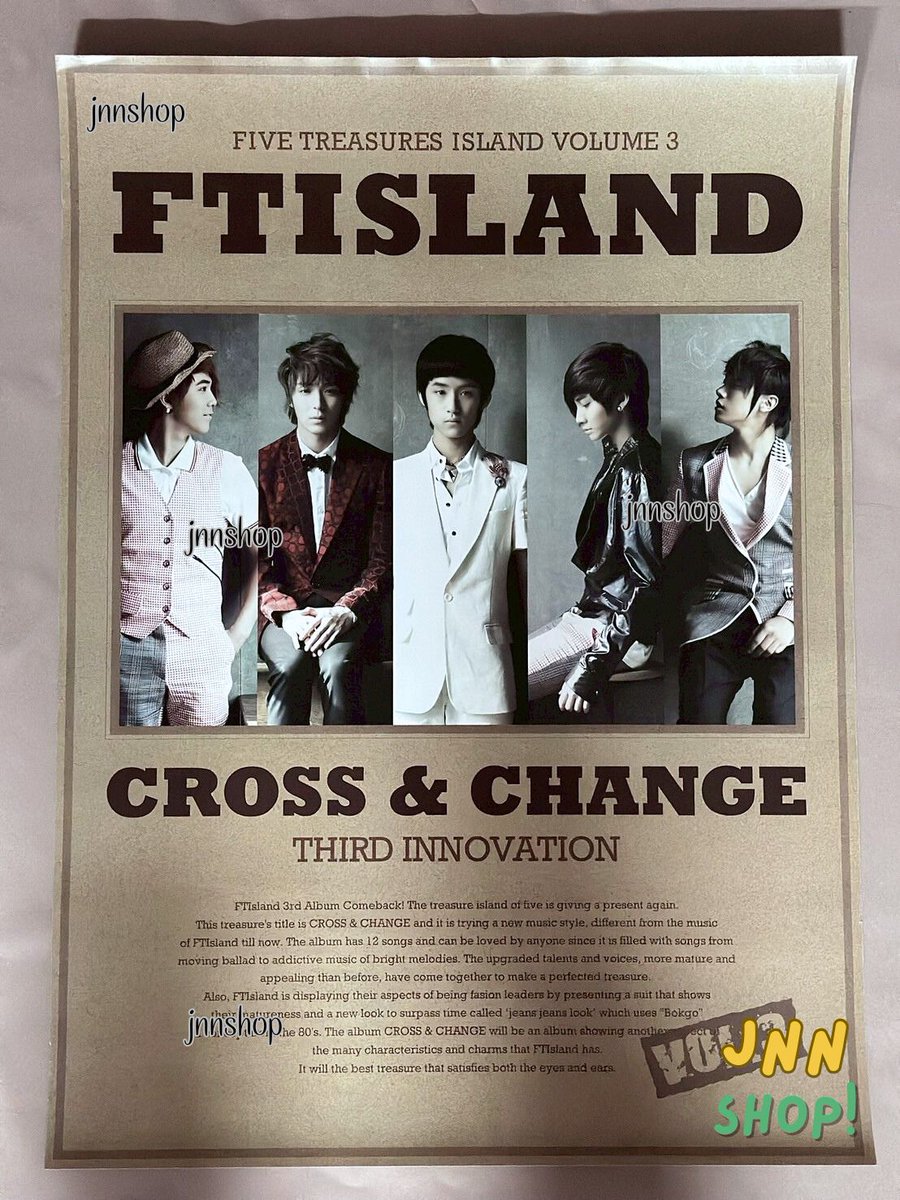 jnn_shop's tweet photo. F.T. Island - Cross &amp; Change ( #jnnshop_poster )

- 50บาท

📦 ค่าส่งเหมา 60บาทพร้อมกระบอกโปสเตอร์ กี่แผ่นก็ราคาเดียว
⚠️ สนใจ fเมนชั่นใต้รูปและทักDMได้เลยนะคะ

#ตลาดนัดFTISLAND #ตลาดนัดพรีมาดอนน่า https://t.co/asTg7hIJnl