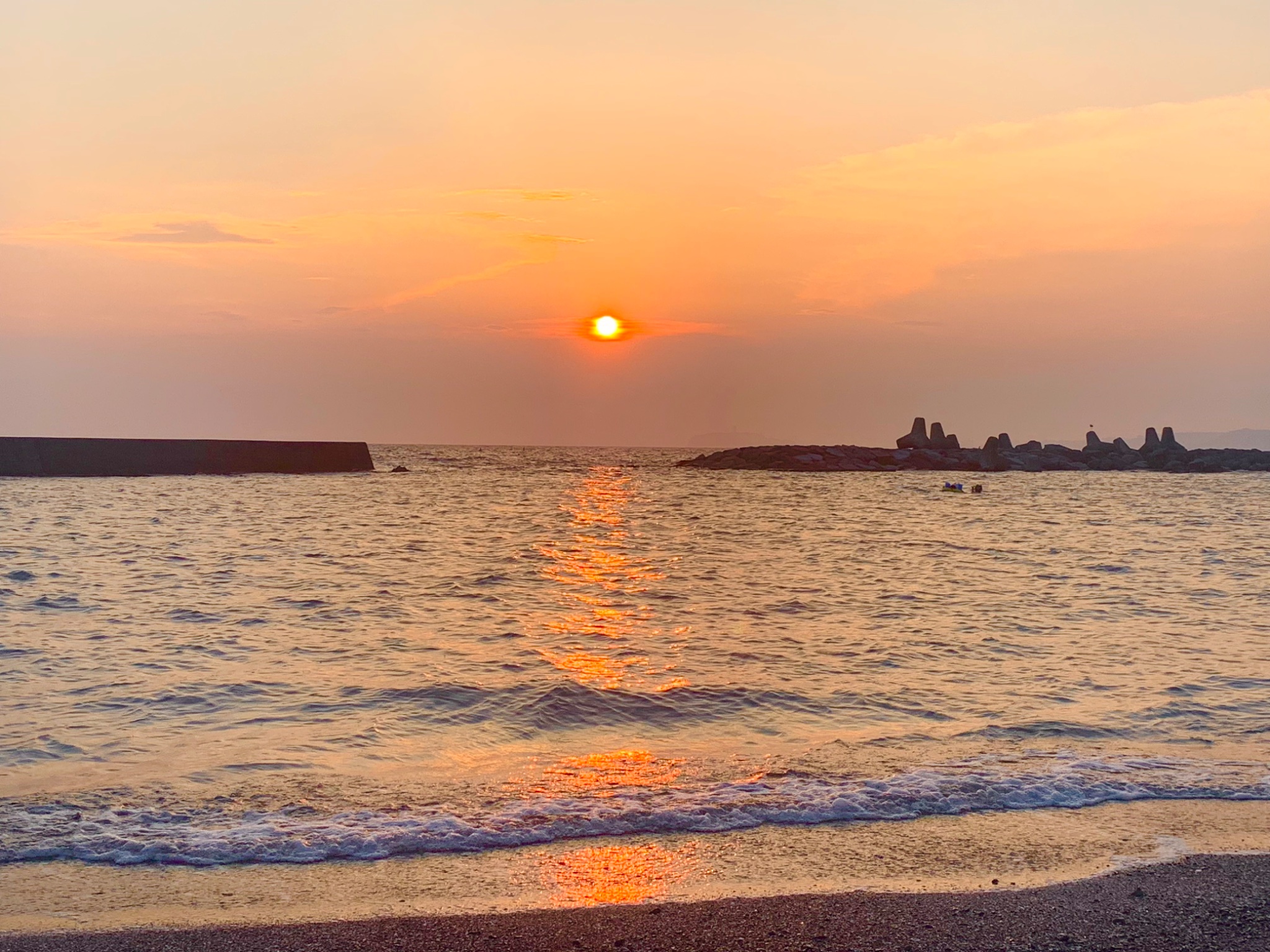 「海岸風景」 👉Sunset 2025.8.29 18:30 #sky #sunset #sunsetoftheday