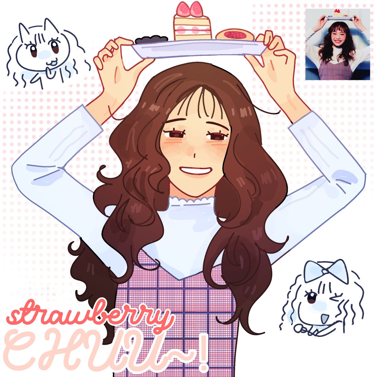 THE IDOL                         THE FAN ART
( I love chuu....🐧)