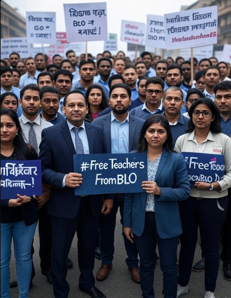 जब विद्यालय हो गए एकल 
फिर भी शिक्षक की लगा रहे blo में 
एक शिक्षक क्या क्या करेगा ? 
पता नही गैर शैक्षणिक कार्यो से कब तक मुक्ति मिलेगी ?

#freeTeachersfromBLO