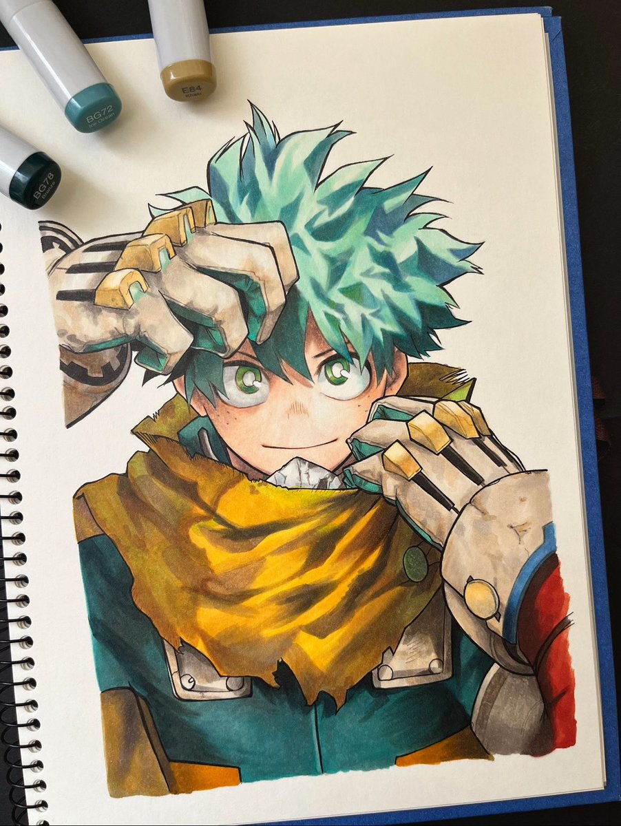 Riri_oekaki08's tweet photo. Go Beyond
 #ヒロアカ #模写 https://t.co/qstUkK2VmD