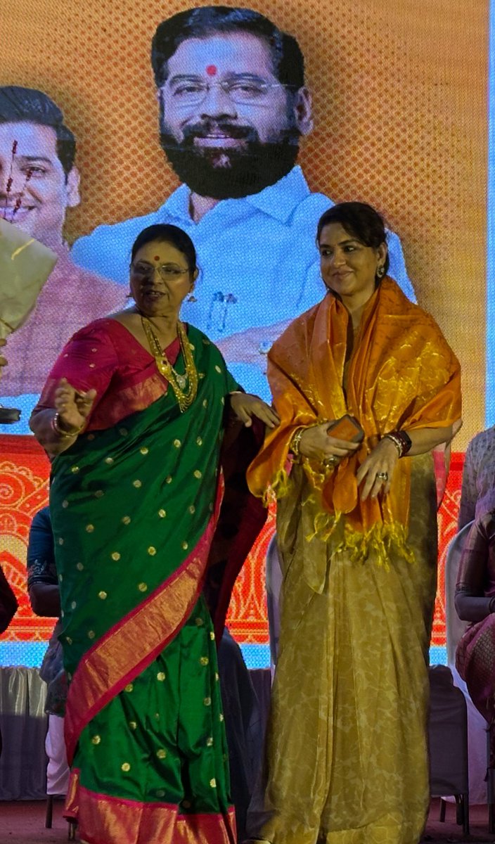 ShainaNC's tweet image. महामंगळागौर स्पर्धेचा महाअंतिम सोहळा - @Shivsenaofc @mieknathshinde @DrSEShinde #rangsharda #bandra #Mumbai @MeenaKambli @neelamgorhe
