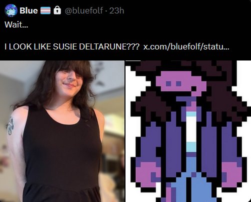 susie but instead of eating chalk she eats shit