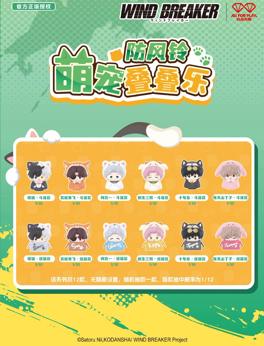 中国限定新商品発売情報】 WIND BREAKER × 玩点无限 ミニフィギュア