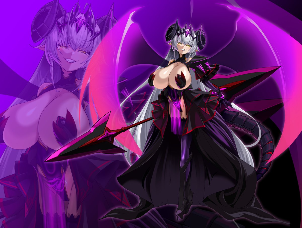 kazanenooto's tweet photo. 中山Zさん（@Z17708147）に描いて頂いた、自作「光翼戦姫エクスティアR　紅の女王IF悪堕ち」に出てくる“魔蛇竜妃ティアマト”です！創ちゃんが女体化悪堕ちした姿を素晴らしいデザインにしていただきました。ありがとうございました！ https://t.co/IQCWs6X9OE