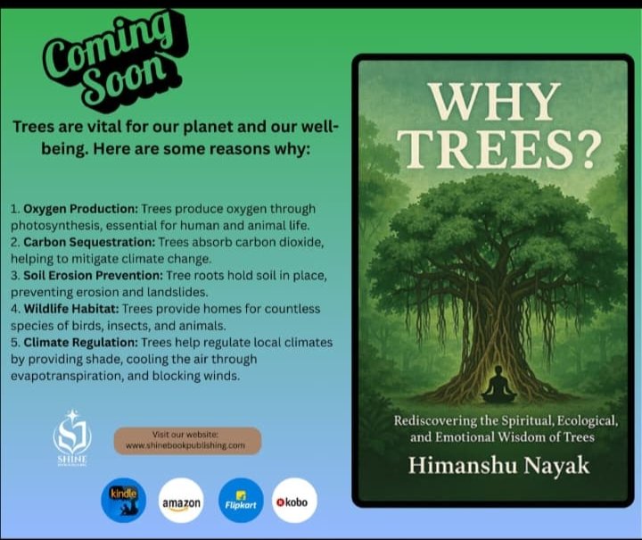 himashek36's tweet photo. My 2nd book,🌳Why Trees?🌳 is coming https://t.co/Q93o9dkdIO is about rediscovering the Spiritual, Ecological, and Emotional Wisdom of Trees.
Tree is God.Tree is Life.Tree is Teacher.Tree is Friend.Tree is an Unsung Hero. Tree is Full of Blessings.
Plant it. Love it.Let it grow🌳 https://t.co/b5rtl8IKaV