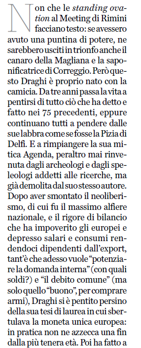 Marco Travaglio sul Fatto Quotidiano.
#24agosto