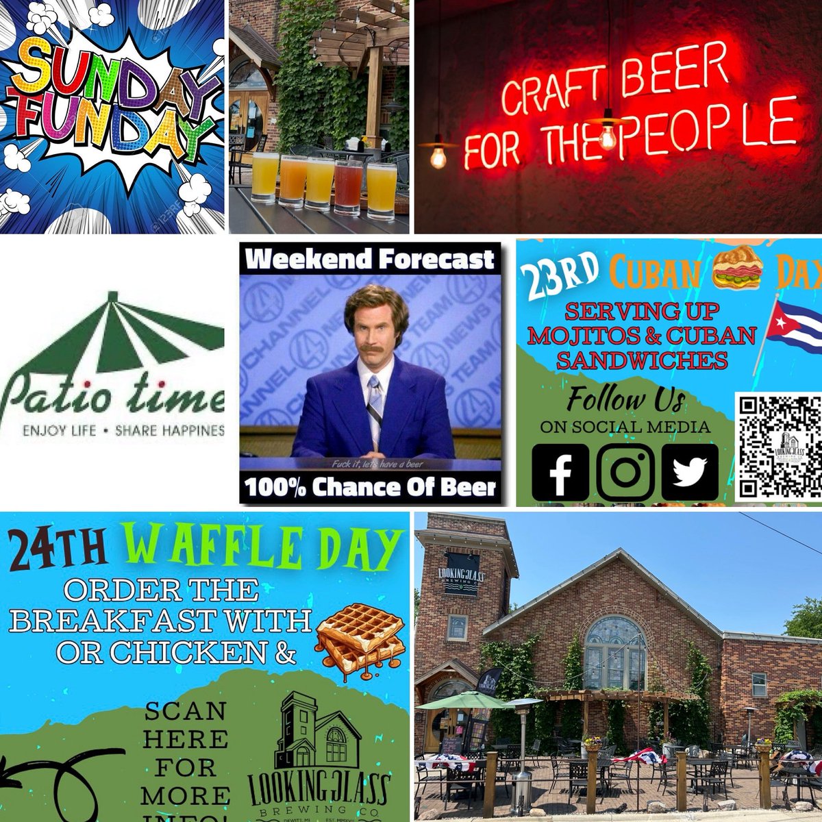 LGBrewingCo's tweet image. #weekendforecast 

#saturday is #cubansandwichday from 12-9 with tasty #cubansandwiches &amp;amp; #mojitos to be enjoyed on the #patio 

#sundayfunday promoting #waffleday order #chickenandwaffles or #wafflebreakfast From 12-8, #patiotime #kids12andundereatfree &amp;amp; clubmembers get 10% off