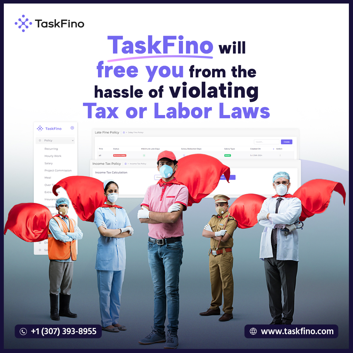 ⚠️ A single HR misstep can lead to major labor law issues!

With TaskFino HRMS &amp; Payroll, automate hiring, attendance, leave, payroll &amp; more—all in one place.

🎁 Get FREE access to Task, Loan, Lead &amp; Accounting tools for 30 days!

👉 taskfino.com