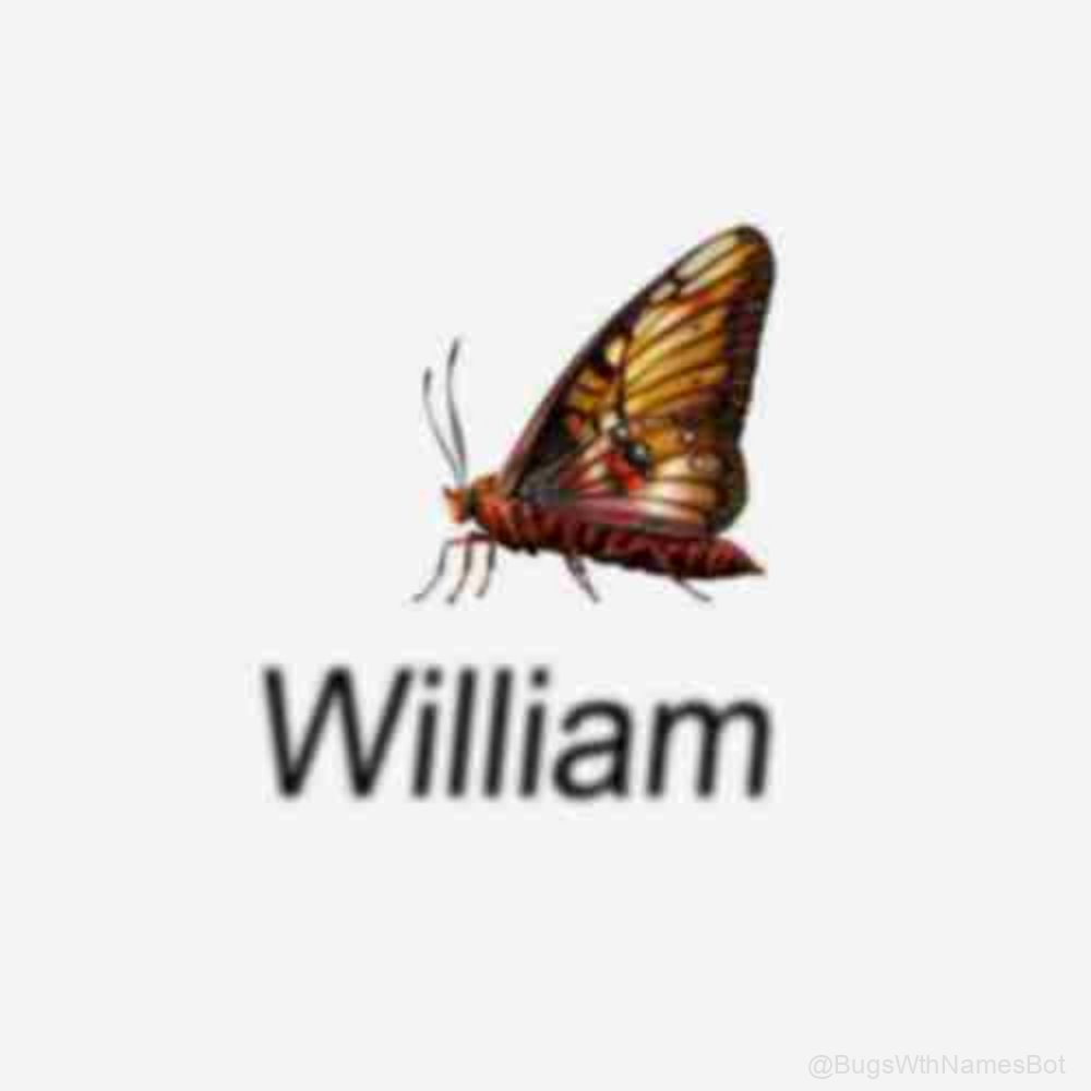 BugsWthNamesBot's tweet image. 🦋 William