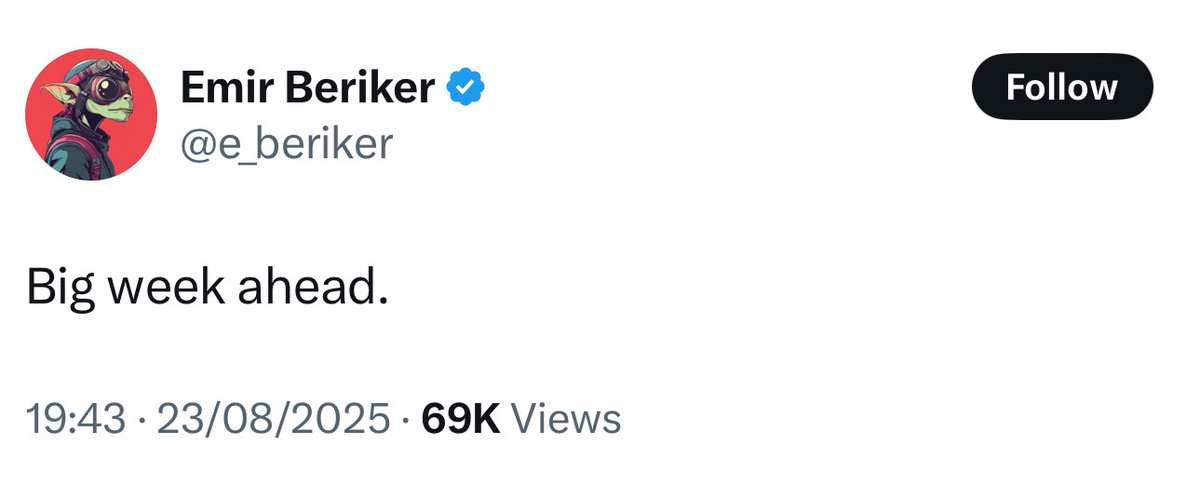 Your Cousin (@decipher564133) on Twitter photo After <a href="/e_beriker/">Emir Beriker</a>'s tweet last night, everyone started speculating that something major is brewing, possibly a mainnet launch, TGE or a big partnership announcement.
But honestly, my guess? It might just be <a href="/0xkaiserkarel/">0xkaiserkarel.union</a>'s wedding announcement
<a href="/union_build/">Union</a> Summer's here
zkgm After <a href="/e_beriker/">Emir Beriker</a>'s tweet last night, everyone started speculating that something major is brewing, possibly a mainnet launch, TGE or a big partnership announcement.
But honestly, my guess? It might just be <a href="/0xkaiserkarel/">0xkaiserkarel.union</a>'s wedding announcement
<a href="/union_build/">Union</a> Summer's here
zkgm