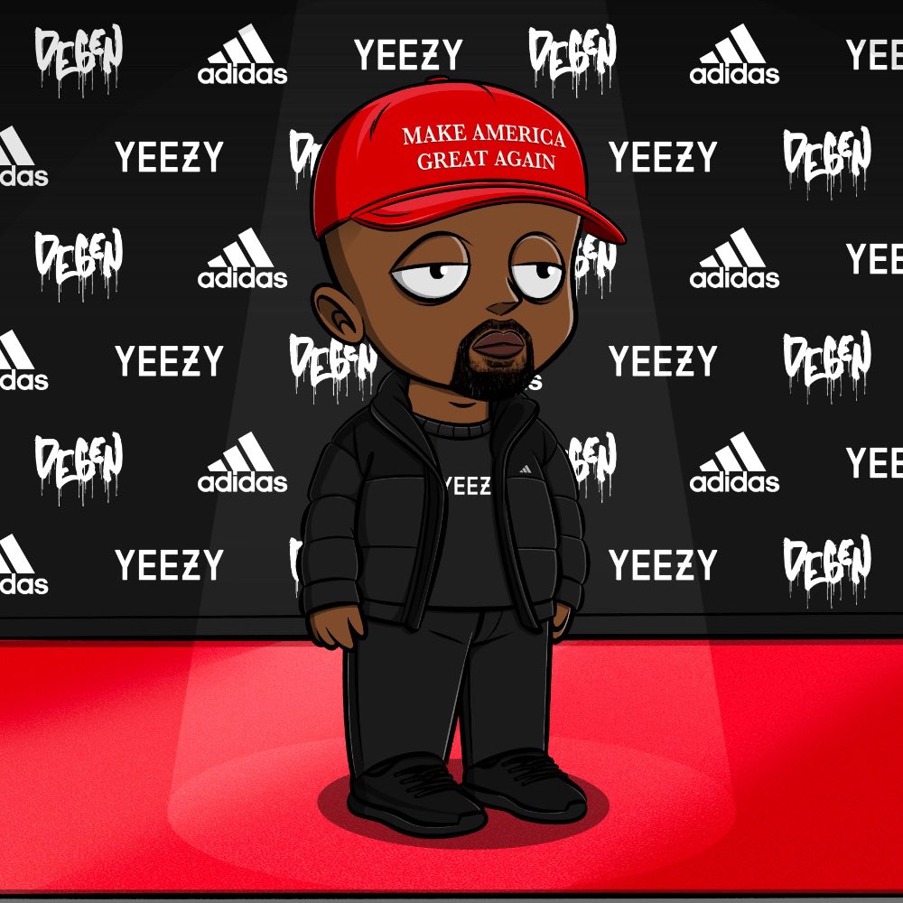 KANYE AUCTION 🎶🎤🎧

This DEGEN is being sold in less then 15 hours (4.30pm EST) in our 48 hour auction channel on discord. Current bid is 2050 coreum….

5 points
Sik flex
And a locker full of degenerate traits…

Mondays meme airdrop will include whoever owns yeezy. 

Discord