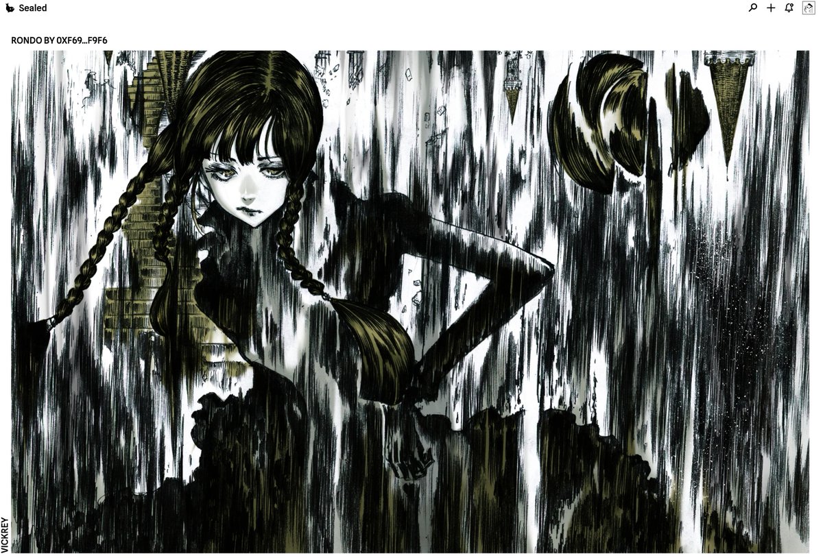 初めて🦭Sealedにて新作🌕
【Rondo】をList致しました。
７日間のVickreyオークションです。
当然多くの方に見てもらいスタートしていただければ感謝、この上ありませんが、できればデジタル作品の発表の場として少しでもブロックチェーンに刻み増やしていけたらと思っています。