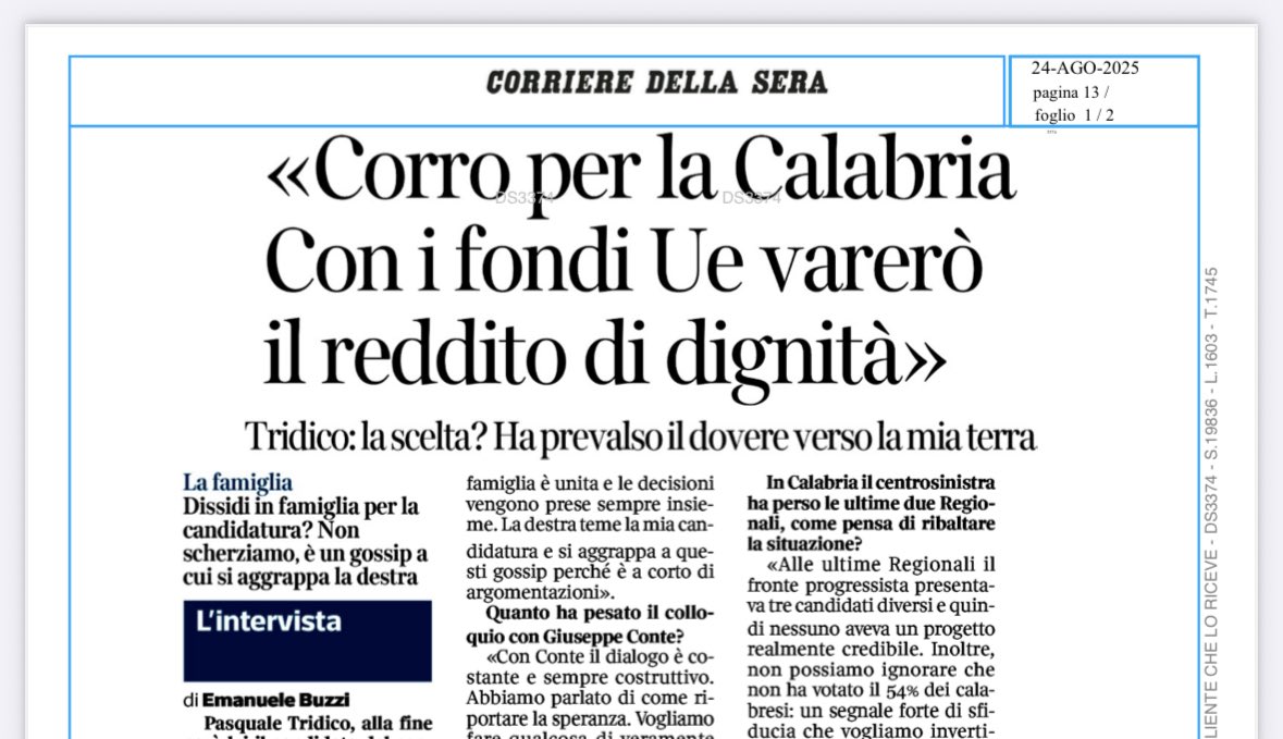 Ecco un piccolo esempio di quello che dicevamo ieri.

“Draghi di qua, Draghi di là. Quanto è bravo Draghi, quanto ci servirebbe Draghi”.

Poi in Calabria si appoggia uno - che già ha fatto disastri epocali a livello nazionale - che dice che i fondi europei (quelli che Draghi dice