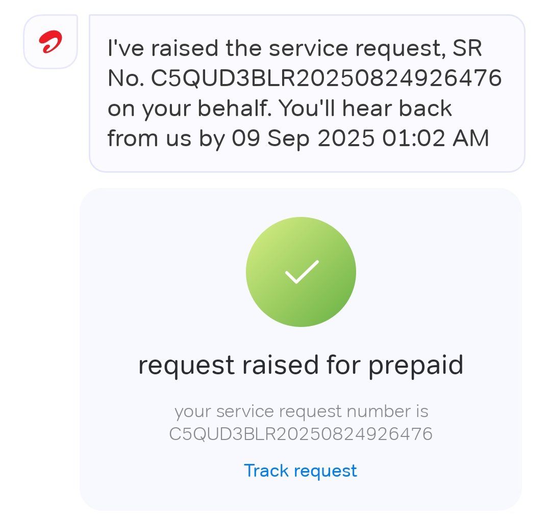 smartraj09's tweet photo. @airtelindia @Airtel_Presence there is no network at all on my phone and unable to use my Airtel connection. And you guys are telling me to wait until 6th September to resolve this issue? Are u guys serious? https://t.co/VEd6Qin4sX