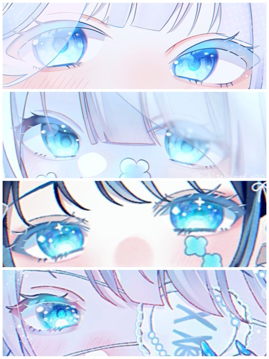 #このタグを見た人は自分の絵の目部分をのせる 

硝子玉のように塗るのが好きです🧊