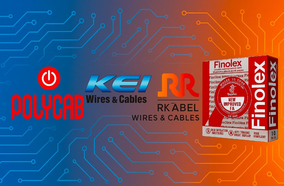 India’s Wire &amp; Cable Stocks : Powering Connectivity &amp; Infra

1) Polycab India Ltd MCap: 1,06,879 Cr | PE: 48.23

India's largest wire and cable manufacturer, also making fans, switches, and other electrical goods. Started as a cable company but now sells everything electrical -