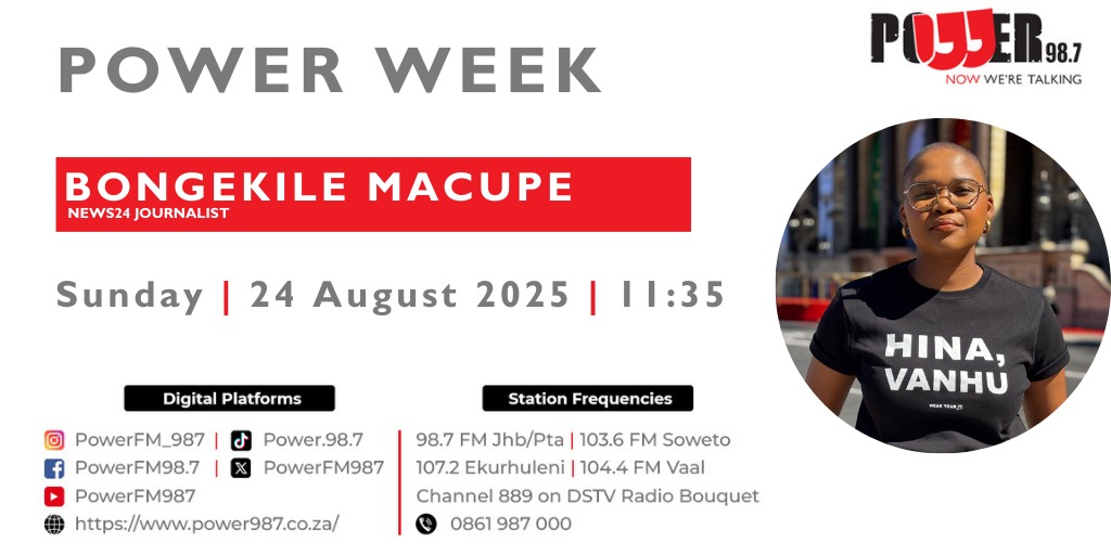 Don't miss it. We speak to Bongekile Macupe today about her recent research into the struggles facing black women in South African newsrooms. Show starts at 9h, Bongekile is on at 11h35. DStv channel 889 or live on the wireless.