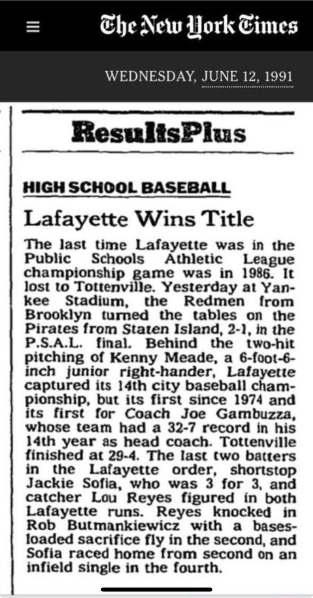 We Lost a NYC/Brooklyn HS ⚾️ Legend This Week When Longtime Lafayette Coach, Joe Gambuzza Passed Away! Coach Gambuzza Was Always Smiling, Great Storyteller, Friendly, Funny, Kind, Accommodating and Most of All Accepting - Especially When I told Him I Was a Lincoln Graduate!