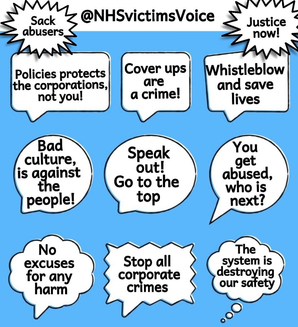 NHSvictimsVoice's tweet photo. #patientcare #PatientSafety
STOP #SAMisconduct
#prevention
#Speakout
#PublicInterestDisclosure #MeToo #MetooInNHS #wakeupcall https://t.co/KKfM2Z4scn