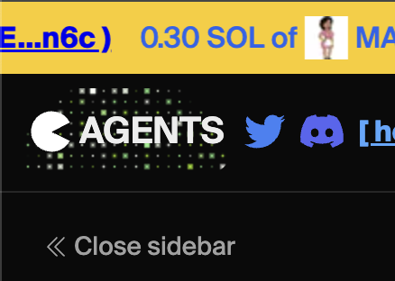 Screenshot of daos.fun's new header featuring AI agents and meme token elements