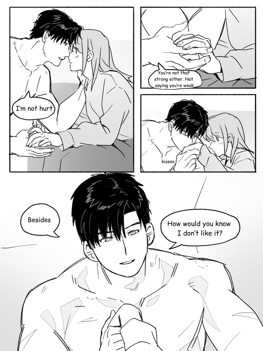 When you see the "marks" on Zayne’s back and ask him if you should cut your nails. 
He... like them? 
(Page 1-2/3)
❄️Countdown: 12 days to Zayne's birthday❄️
Credit: Weibo 伊伊伊伊伊利
Translation by me.
#Zayne #LoveandDeepspace #黎深 #恋与深空 #レイ #恋と深空 #이서언
