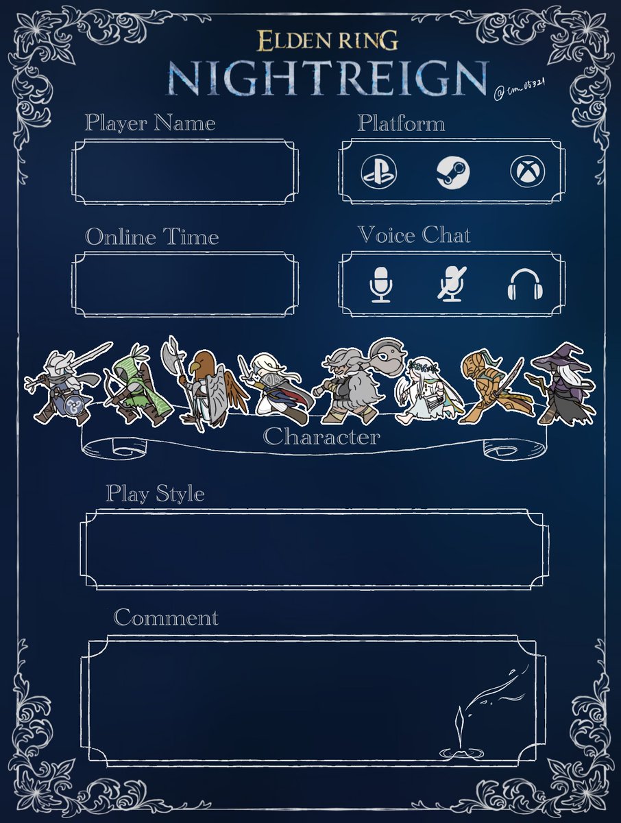 可愛いちび渡り達で自己紹介ができるフレンド募集カードを作成しました