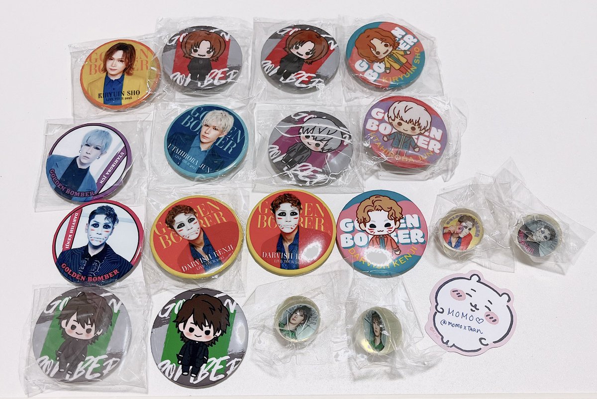 ゴールデンボンバー 金爆 ガチャ トレカ スクラッチ 缶バッジ ゴールデンボンバートレカスクラッチガチャ交換希望 本日名古屋会場