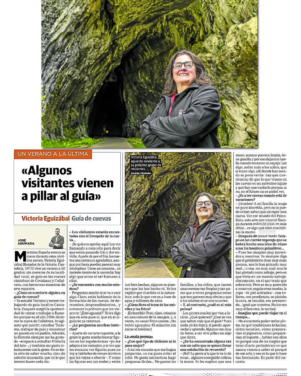 🎤  ENTREVISTA
A nuestra vecina Victoria Eguizábal, Guía de Cuevas de Cantabria
En el apartado "Un verano a la última" del diario El Correo
Enlace al artículo (solo para suscriptores) 👇
bit.ly/45zAwS8

#Ramales #RamalesdelaVictoria #Turismo #Cuevas #CuevasDeCantabria