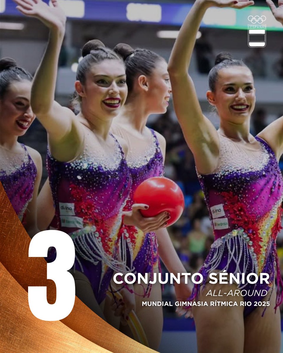 🥉 ¡𝐁𝐑𝐎𝐍𝐂𝐄 𝐌𝐔𝐍𝐃𝐈𝐀𝐋!

👏 Espectacular actuación del conjunto sénior en el Mundial de Río 2025.

🇪🇸 ¡Orgullo infinito por este equipo, @rfegimnasia!