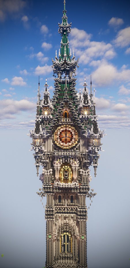 巨大な時計塔
#Minecraft #Minecraftbuilds #minecraft建築コミュ #マイクラ