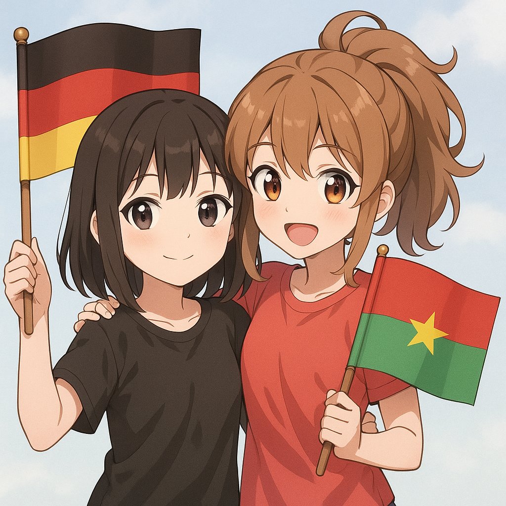 Stop! ✋🚫
Liebe Regierung und Liebe Medien, um das einmal klar zu stellen:

ich bin NICHT im Krieg mit Burkina Faso und Burkina Faso ist auch NICHT mein Feind !!! Punkt!! 
🇩🇪🤝🇧🇫 

Teile das in deinen Status wenn du das genau so siehst 🫵