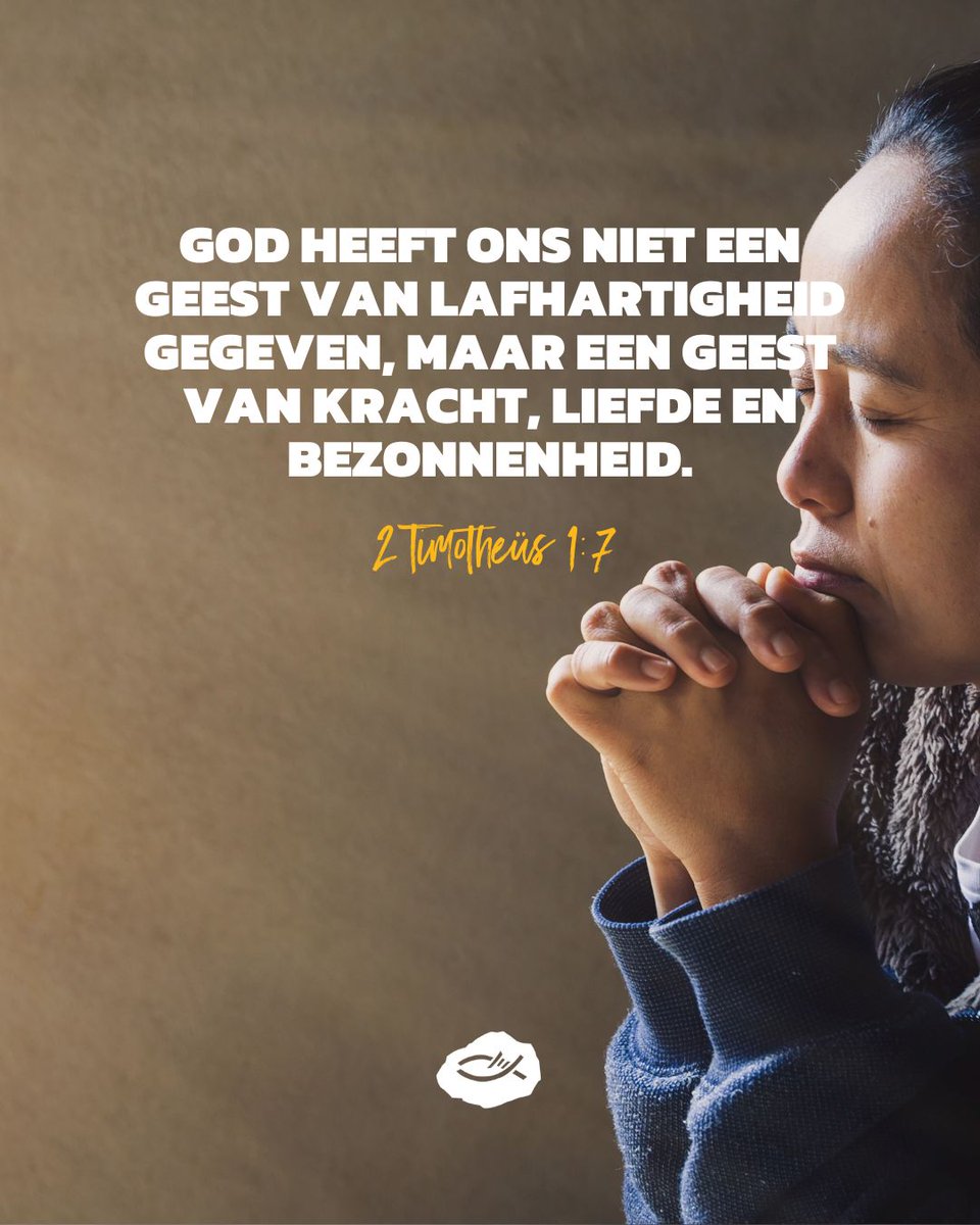 🔥 Jij hebt geen geest van angst ontvangen, maar van kracht, liefde en bezonnenheid. 💜 Laat je niet leiden door onzekerheid of vrees, maar vertrouw dat Gods Geest je de moed geeft om te geloven, te delen en te leven in Zijn kracht.
