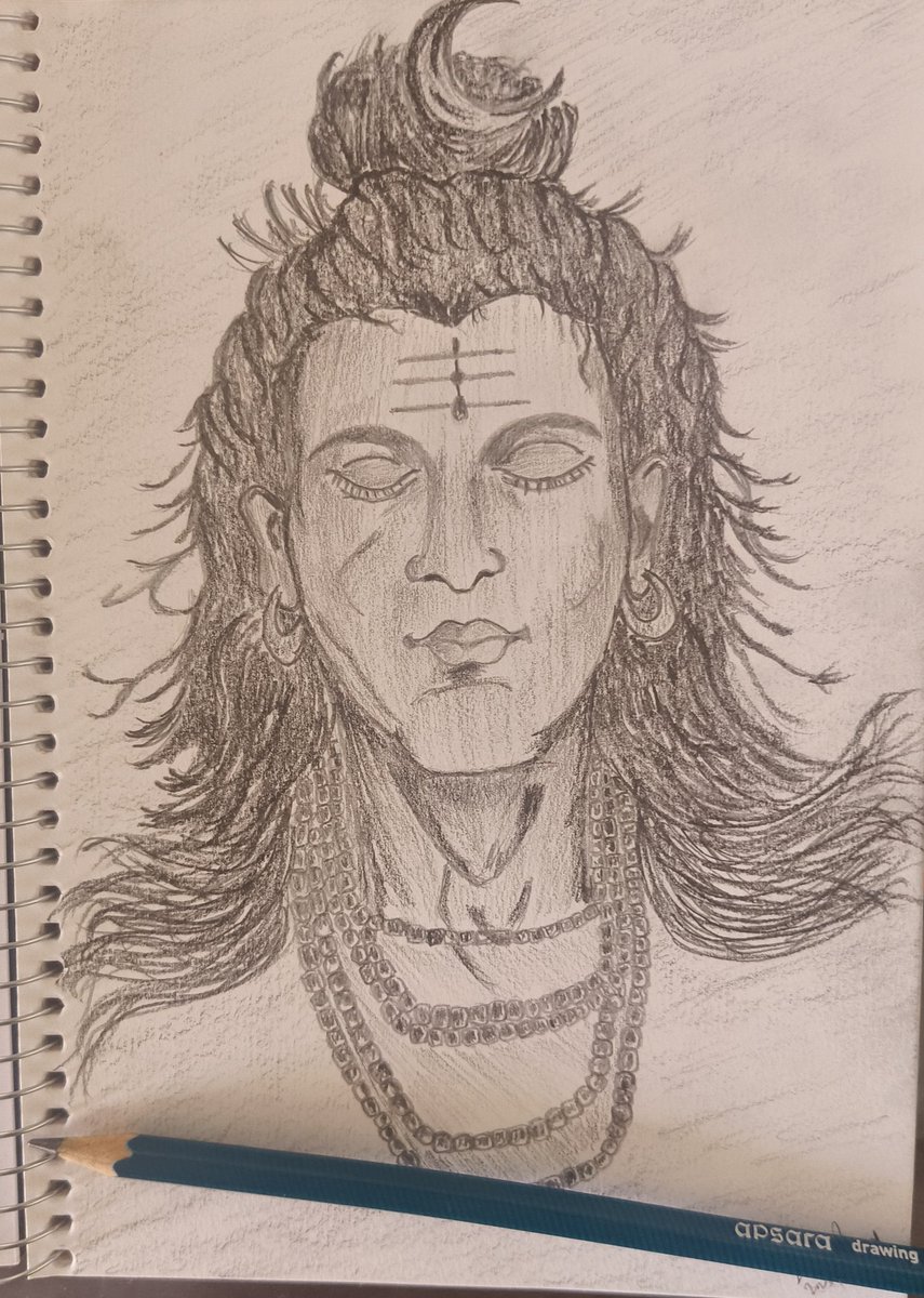 A pencil sketch of Lord Shiva - The Supreme Consciousness!
#drawing #drawings #art #pencilart #pencilsketch #sketch #omnamahshivay
