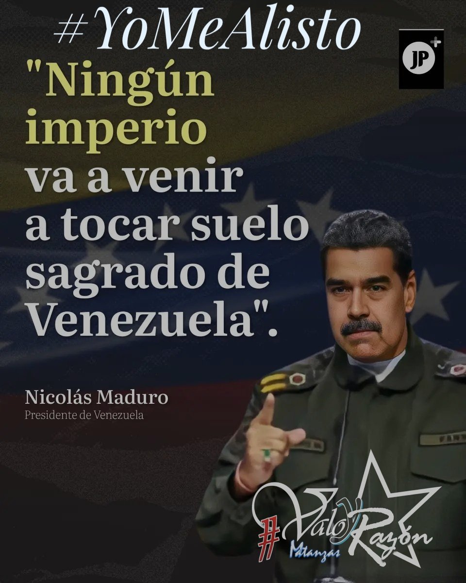 Que lo sepan los imperios: Venezuela hoy más que nunca tiene con qué. Por eso estamos en paz y vamos a seguir en paz” ... “Llevamos la fuerza de David contra Goliat”, agregó Maduro antes de relatar más detalles de la historia bíblica.
#ValorYRazón
#CubaEstaConVenezuela