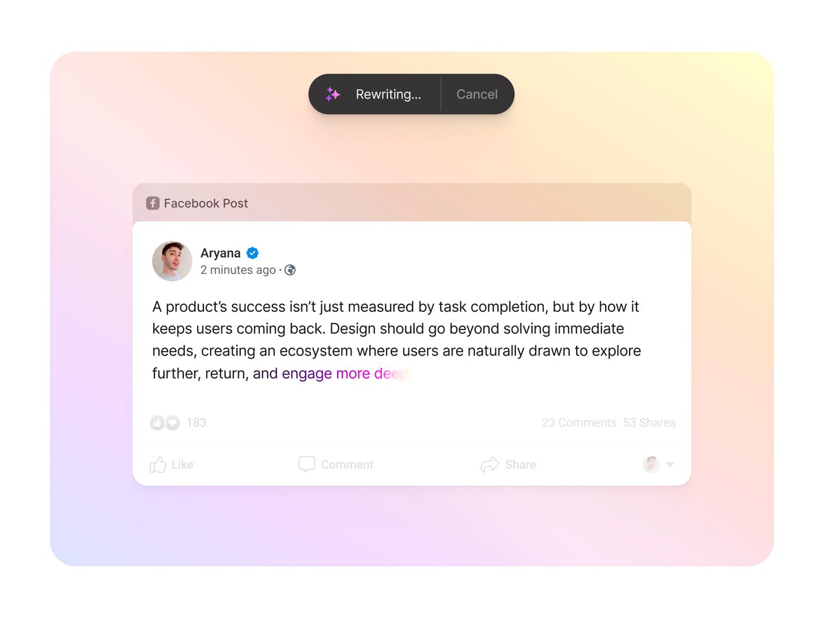 Generating Post ✨