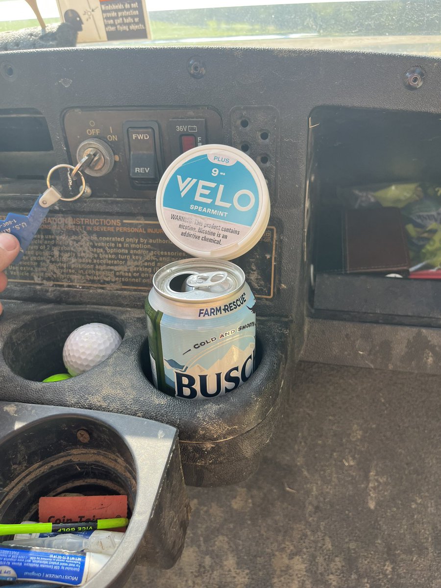 ScottHenderzyn's tweet photo. drinking beer and playing free golf. the left is screaming I stop #expand https://t.co/kIDbmbmn23