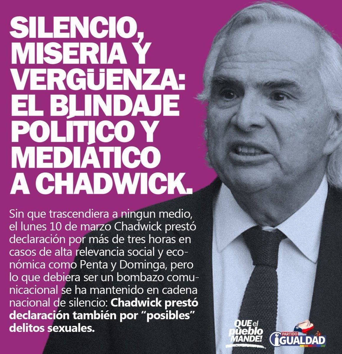 ÉSTE INFELIZ ES EL QUE LLEVA EL  ESTANDARTE DE LA CORRUPCIÓN EN  CHILE Y LA JUSTICIA CHILENA LO PROTEGE .