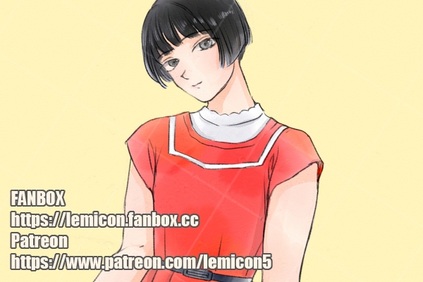 レトロな赤ワンピースRetro Red Dress 