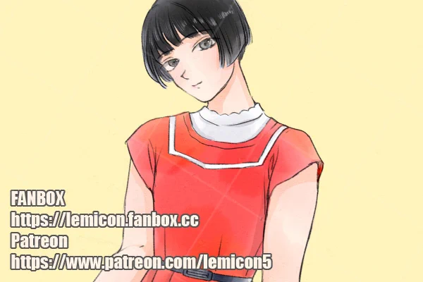 レトロな赤ワンピースRetro Red Dress