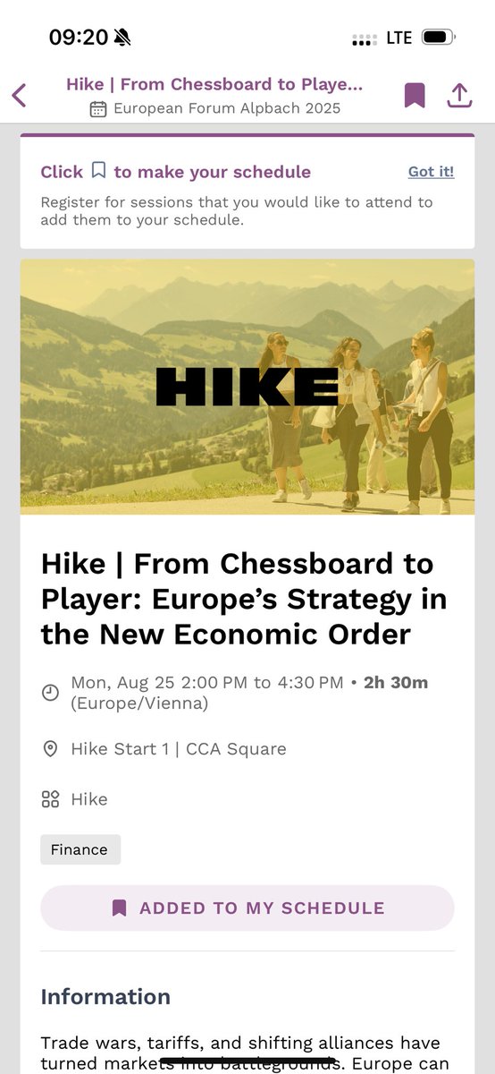 Trading in panels for hikes and I think I‘ve just found my type of conference :)