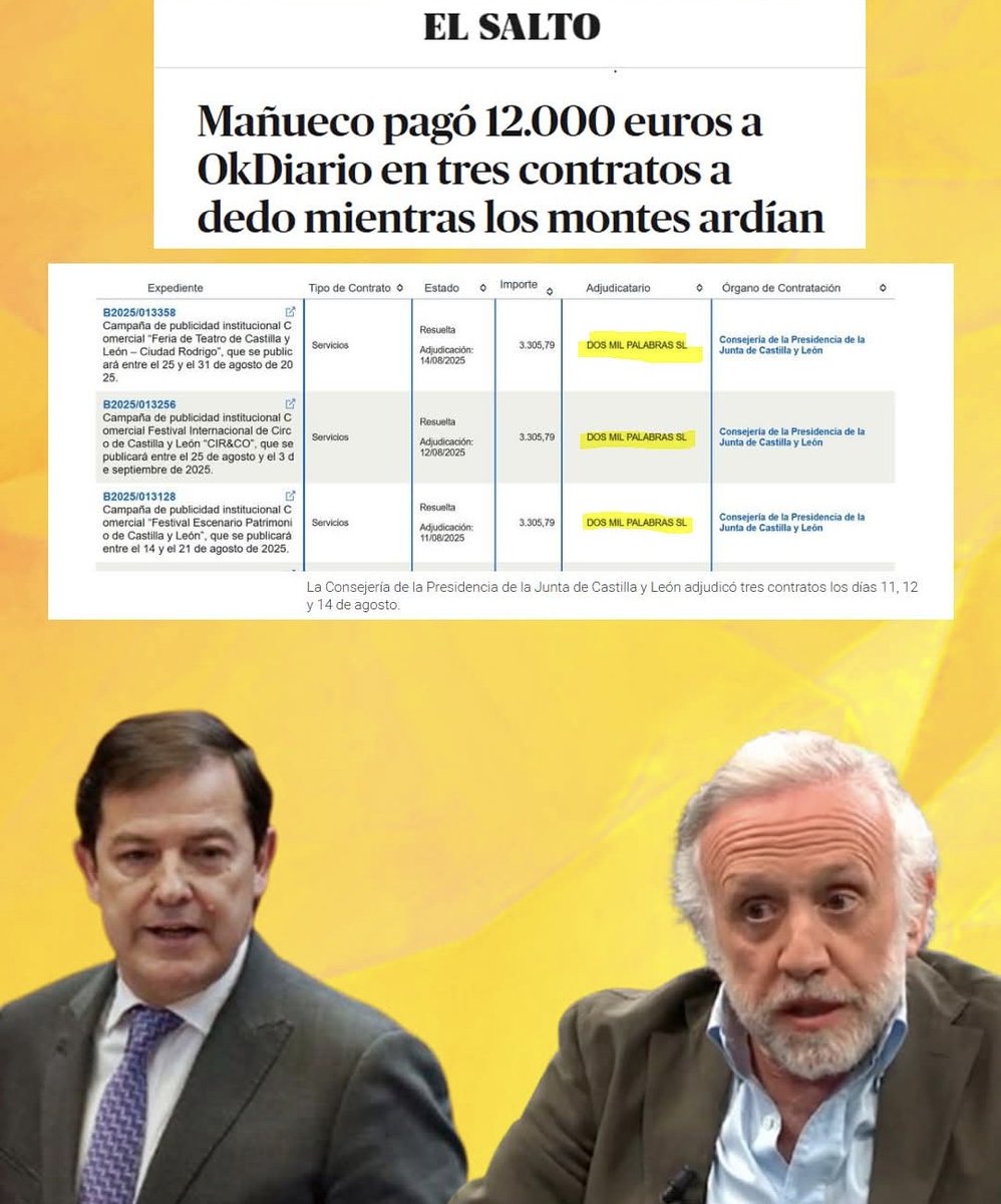 Cuando no tienen datos, compran el relato .
12.000 euros
#FelizDomingo