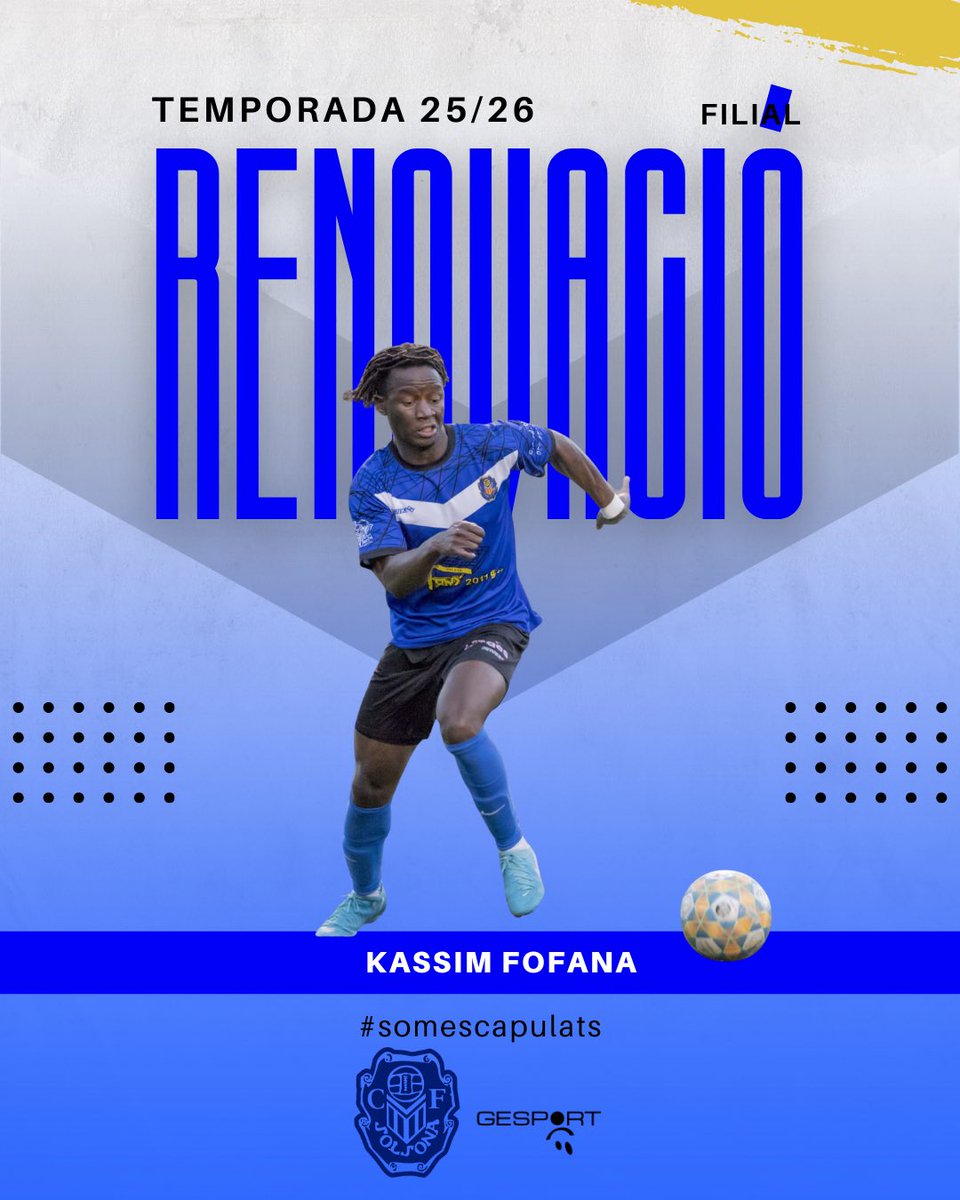 🔵 RENOVACIO FILIAL 🤝
Kasimm ha renovat amb el filial, continuarem gaudint de la seva velocitat i empenta al Municipal
#somescapulats #filial