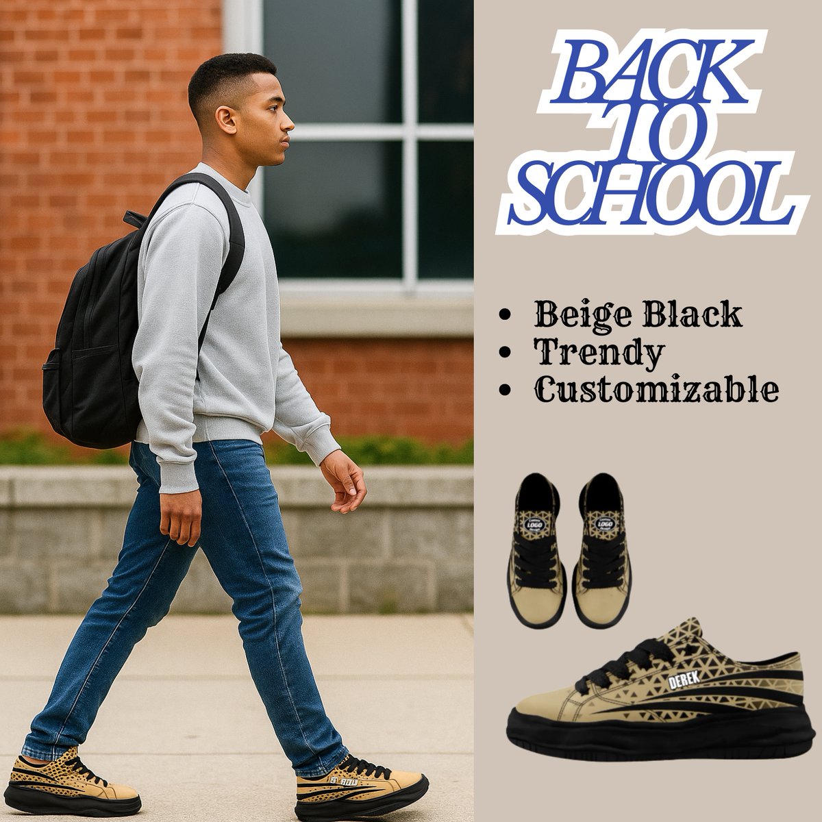 customjerseyss0's tweet image. New schedule, new look, same comfort. Back-to-school never looked this good. 📖👟
#coolcustomize #BackToSchool