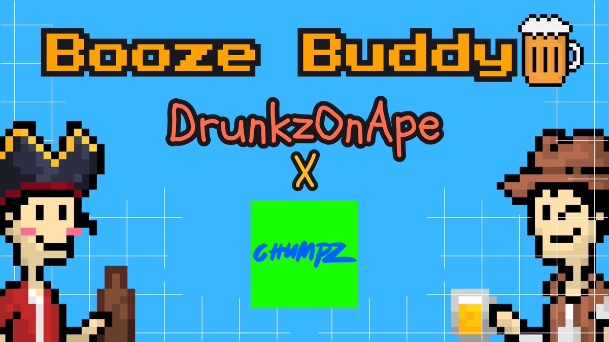 DrunkzOnApe (@drunkzonape) on Twitter photo Introducing our new Booze Buddy! 🍻
A thrilling collab between Drunkz & Chumpz!
🚨 Limited GTD spots up for grabs! 🚨
💥 Chumpz holders are whitelisted for FCFS!
To claim GTD spots:
1. Follow <a href="/DrunkzOnApe/">DrunkzOnApe | FREE MINT</a> & <a href="/chumpzonape/">ChumpzOnApe</a>
2. RT and tag your frenz!
Let’s roll Chumpz Drunkardz! Introducing our new Booze Buddy! 🍻
A thrilling collab between Drunkz & Chumpz!
🚨 Limited GTD spots up for grabs! 🚨
💥 Chumpz holders are whitelisted for FCFS!
To claim GTD spots:
1. Follow <a href="/DrunkzOnApe/">DrunkzOnApe | FREE MINT</a> & <a href="/chumpzonape/">ChumpzOnApe</a>
2. RT and tag your frenz!
Let’s roll Chumpz Drunkardz!
