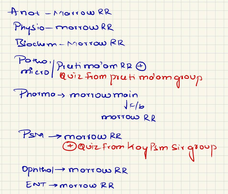 vivek1872's tweet image. What I used as sources for my #neetpg25 prep. 
Although I started with main but I feel rr would be sufficient for most of the subjects and for some subjects you can start with main and then shift to rr. 
(If you want my rr notes you can drop me a text I will send you)