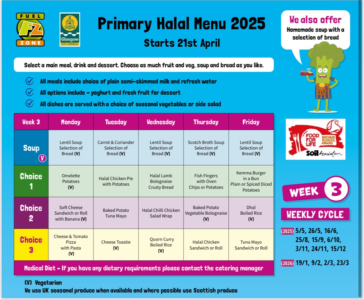 Menus for this week. Please look over with your child &amp; book on Parent Pay. If your child prefers a packed lunch, please also note this. This helps our catering staff order the correct number of lunches.
P1 families - contact school if any problems ordering lunches. Thank you. ☺️