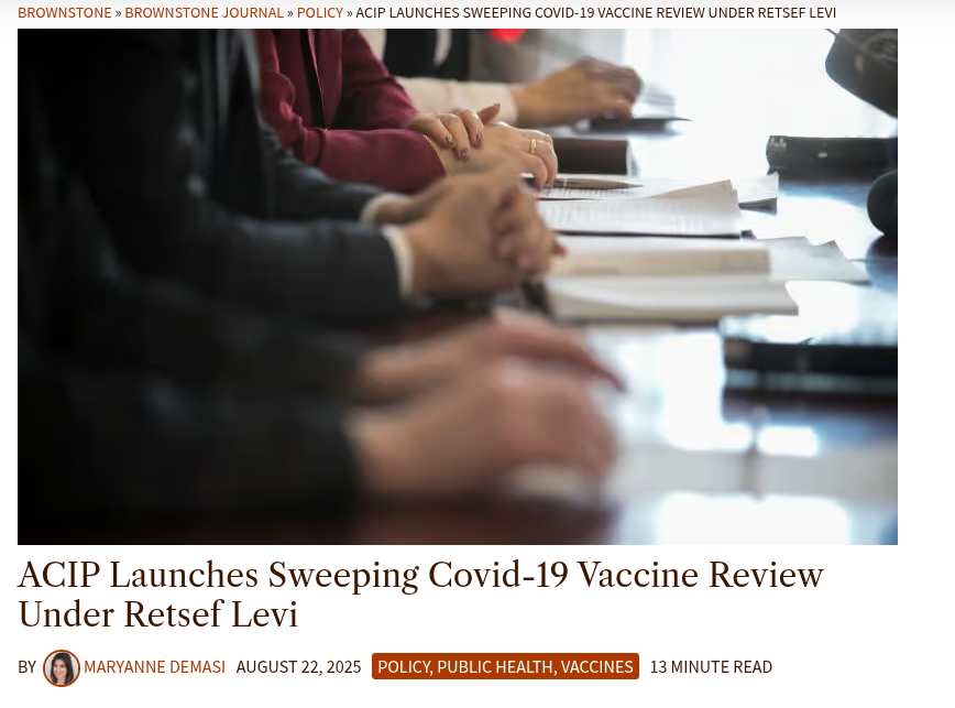 USA: «Der Impfstoffberatungsausschuss (ACIP) startet unter der Leitung von @RetsefL  eine umfassende...