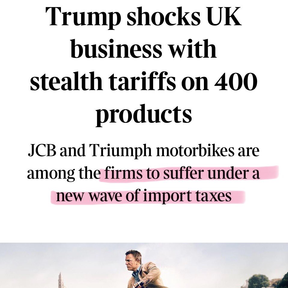 We said Starmer’s deal was a ‘tiny tariff’ agreement, not a proper trade deal.

This below - together with the lack of protection for UK life science companies and other sectors - is precisely why.

Don’t waste time on Chagos, sort this! 👇