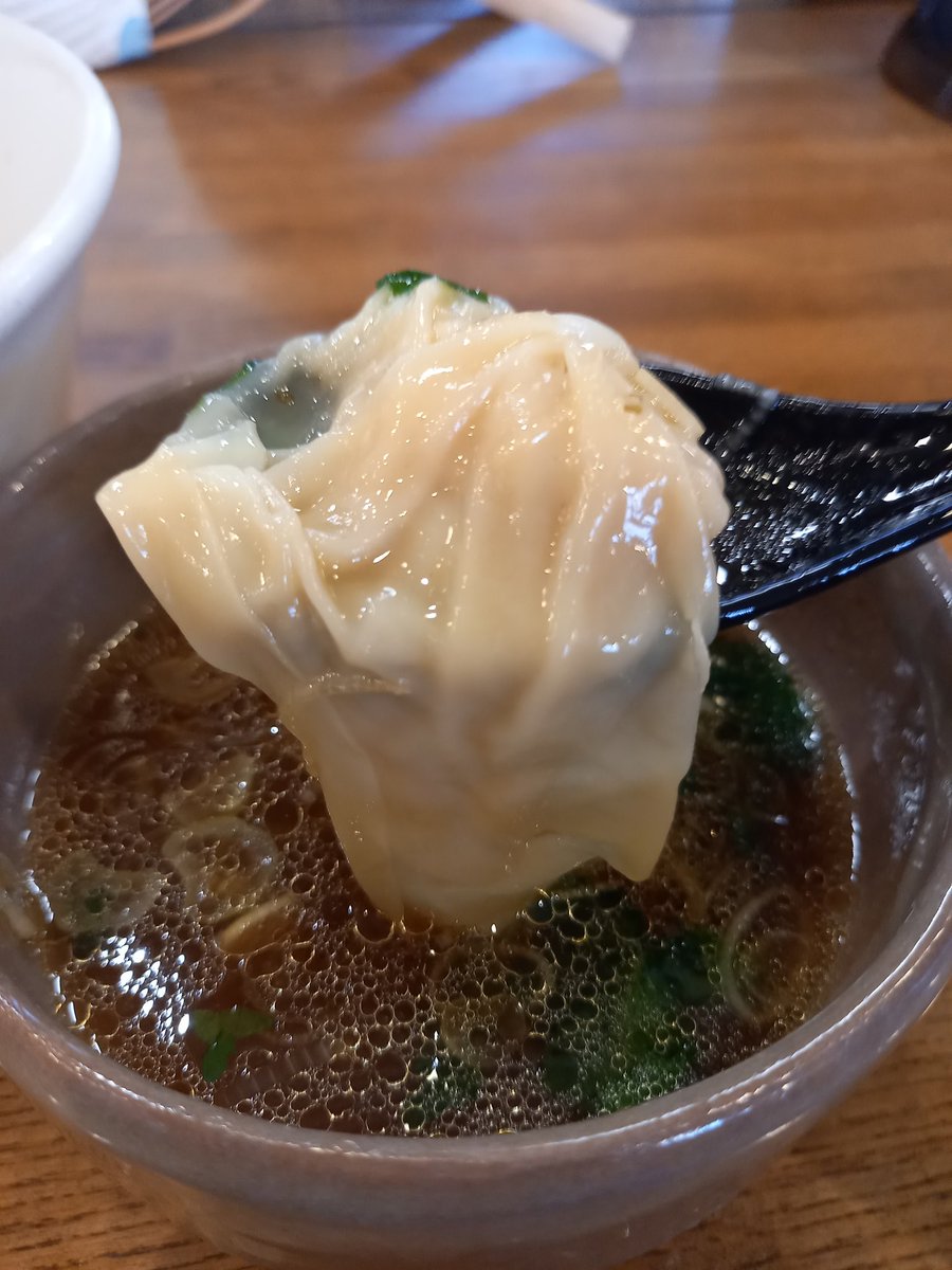 青梅キクヤ本店さん🌠純鶏つけ麺&amp;ワンタンtp💡リニューアル後初の鶏さん✌昆布水が良い感じ🙆ワンタンもおいしい😍🎶ごちそうさまです👏